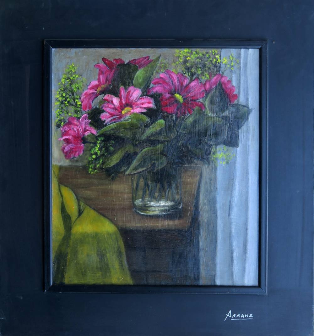 Flores junto a la ventana